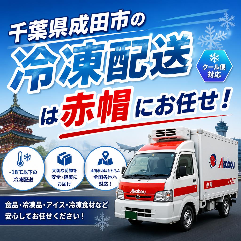 千葉県成田市の冷凍配送は赤帽にお任せ！