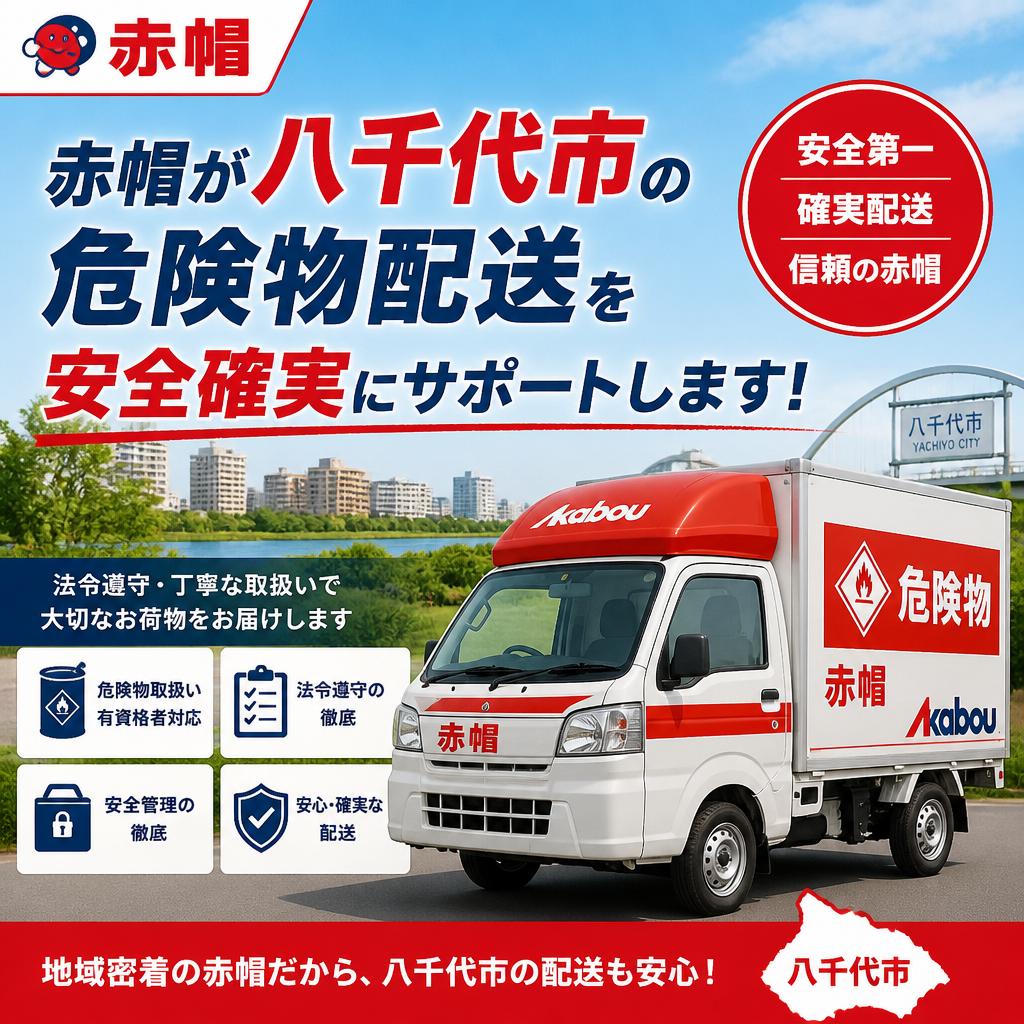 赤帽が八千代市の危険物配送を安全確実にサポートします！