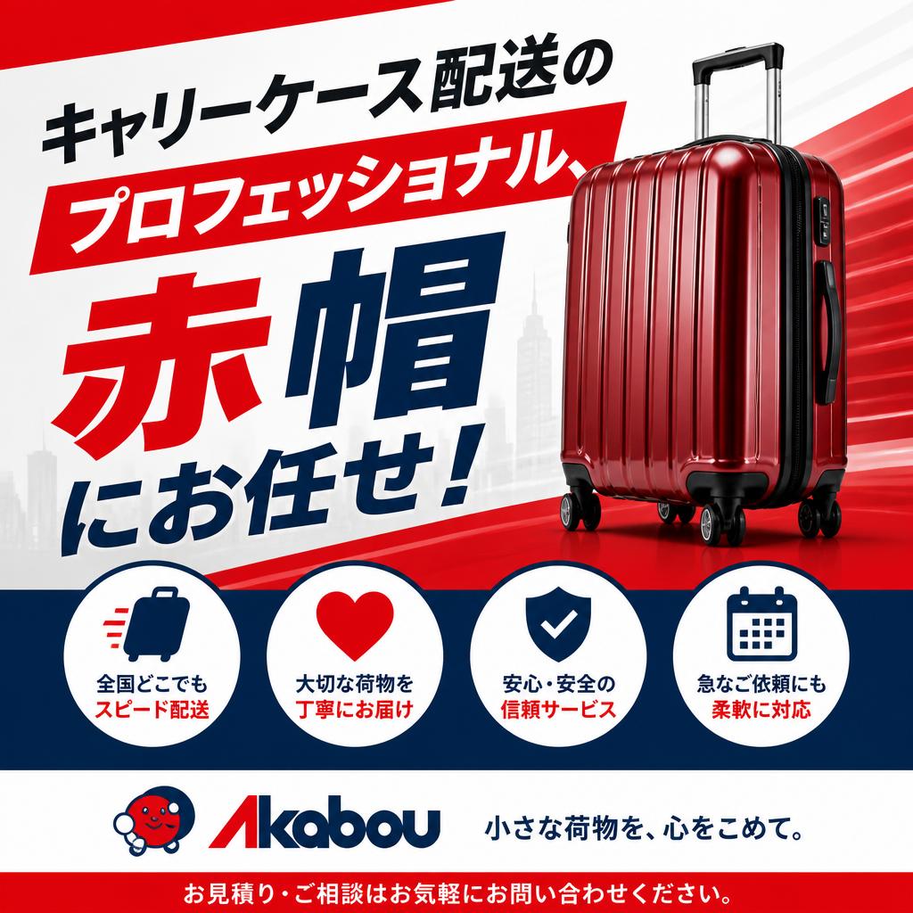 キャリーケース配送のプロフェッショナル、赤帽にお任せ！