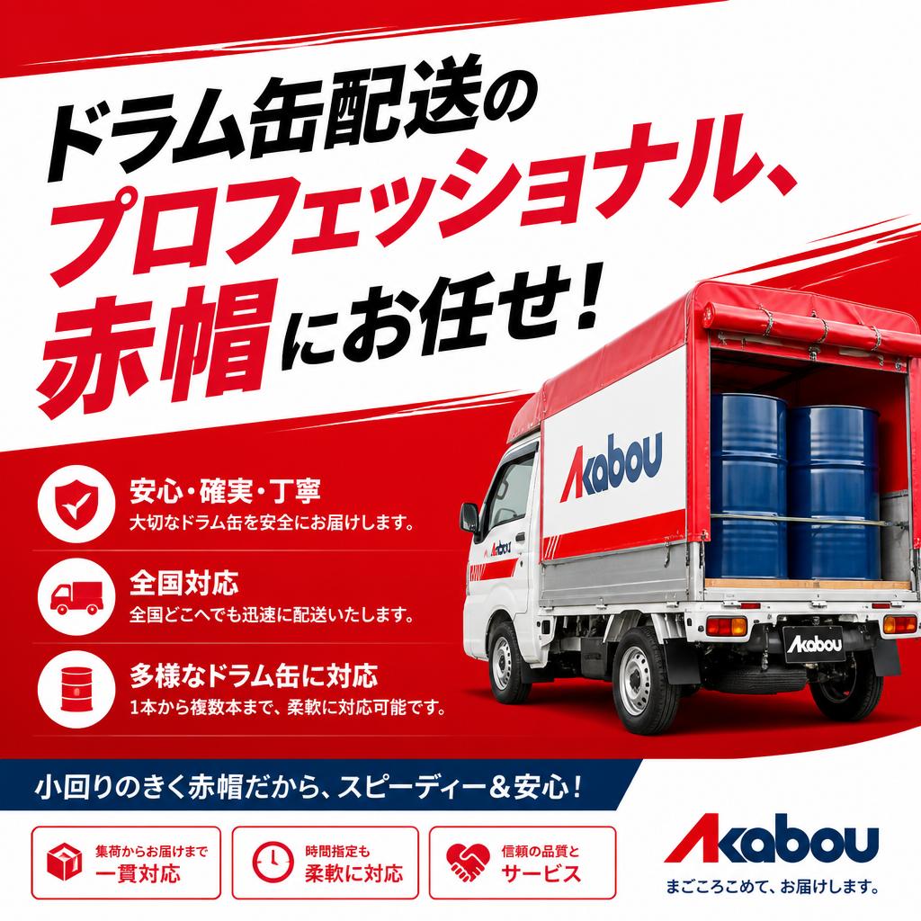 ドラム缶配送のプロフェッショナル、赤帽にお任せ！