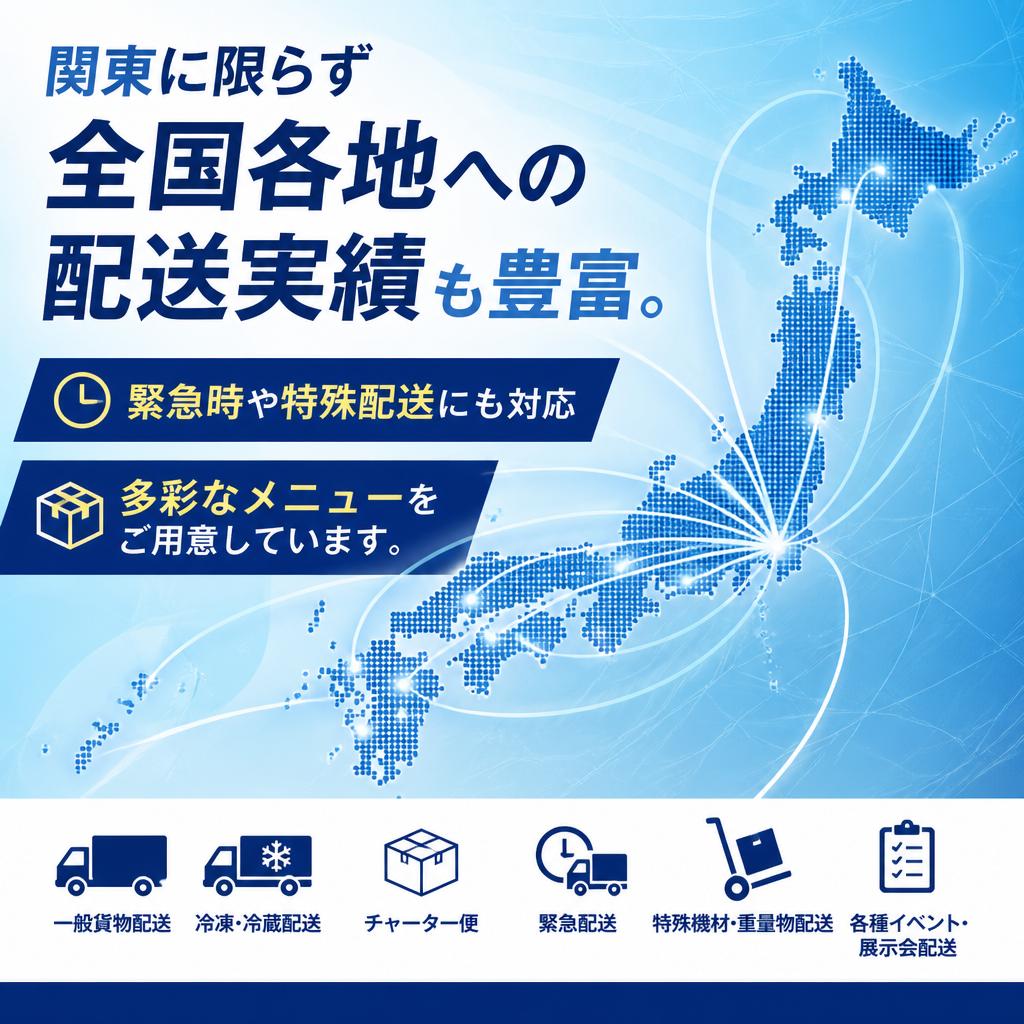 全国対応の配送実績