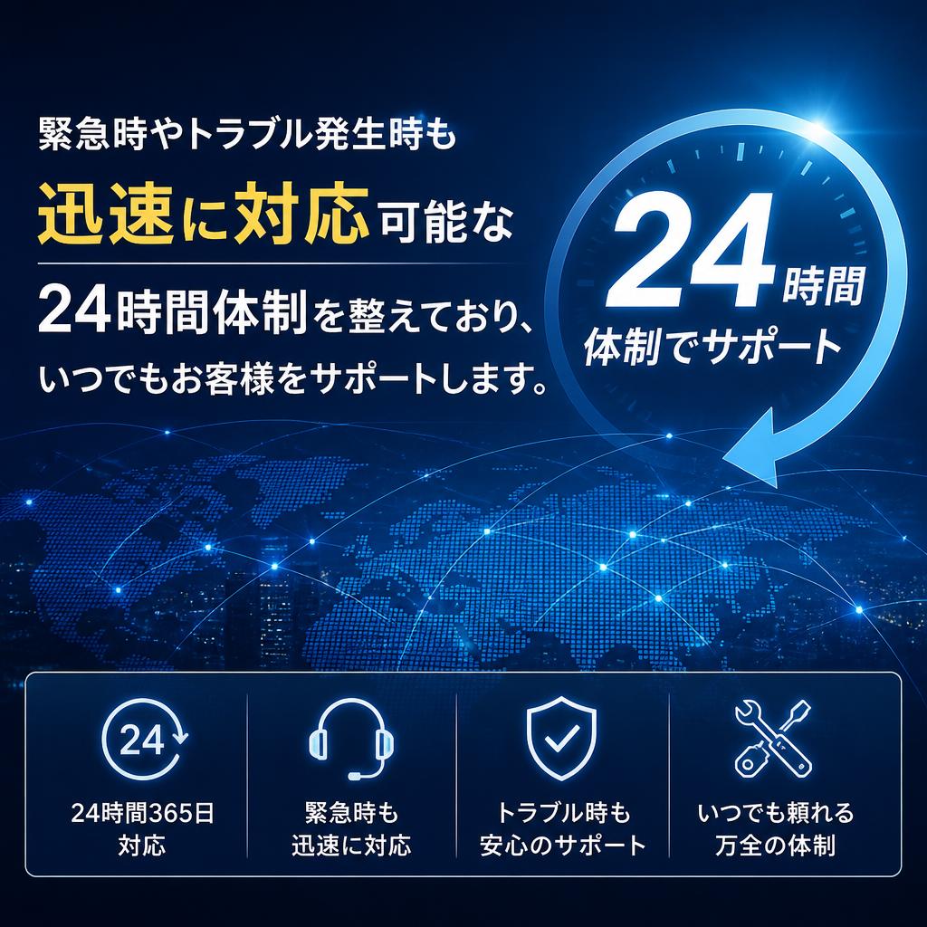 24時間体制での配送対応