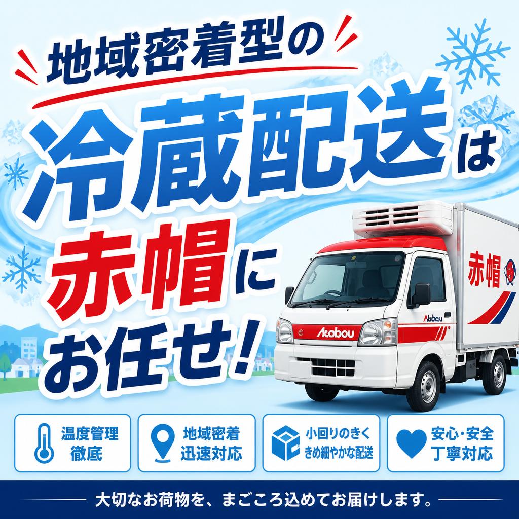地域密着型の冷蔵配送は赤帽にお任せ！