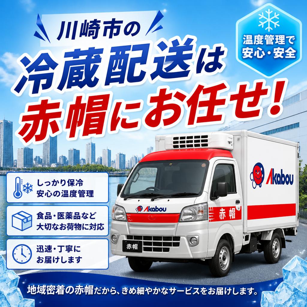 川崎市の冷蔵配送は赤帽にお任せ！