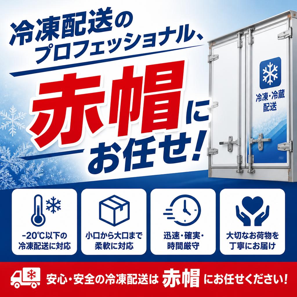 冷凍配送のプロフェッショナル、赤帽にお任せ！