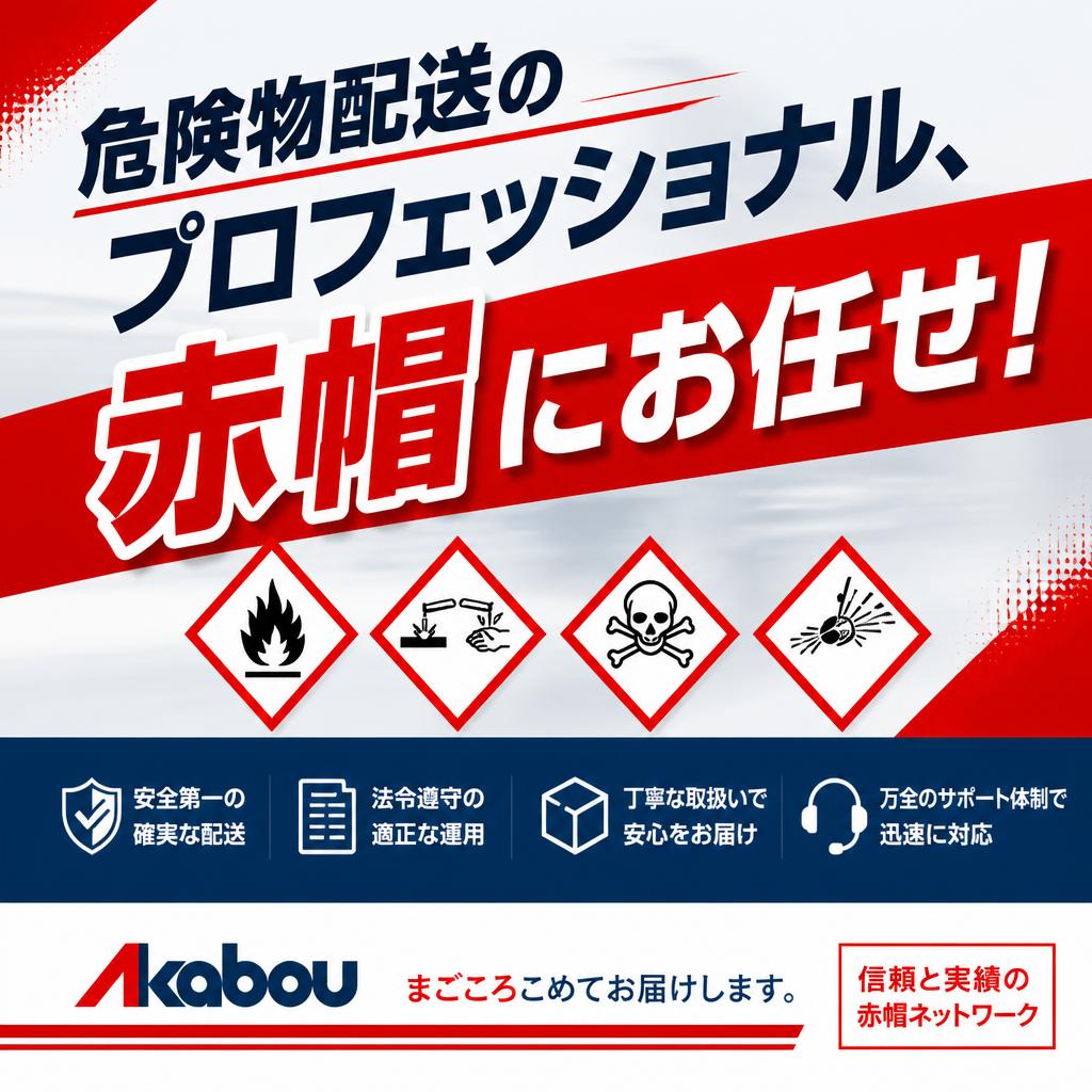 危険物配送のプロフェッショナル、赤帽にお任せ！