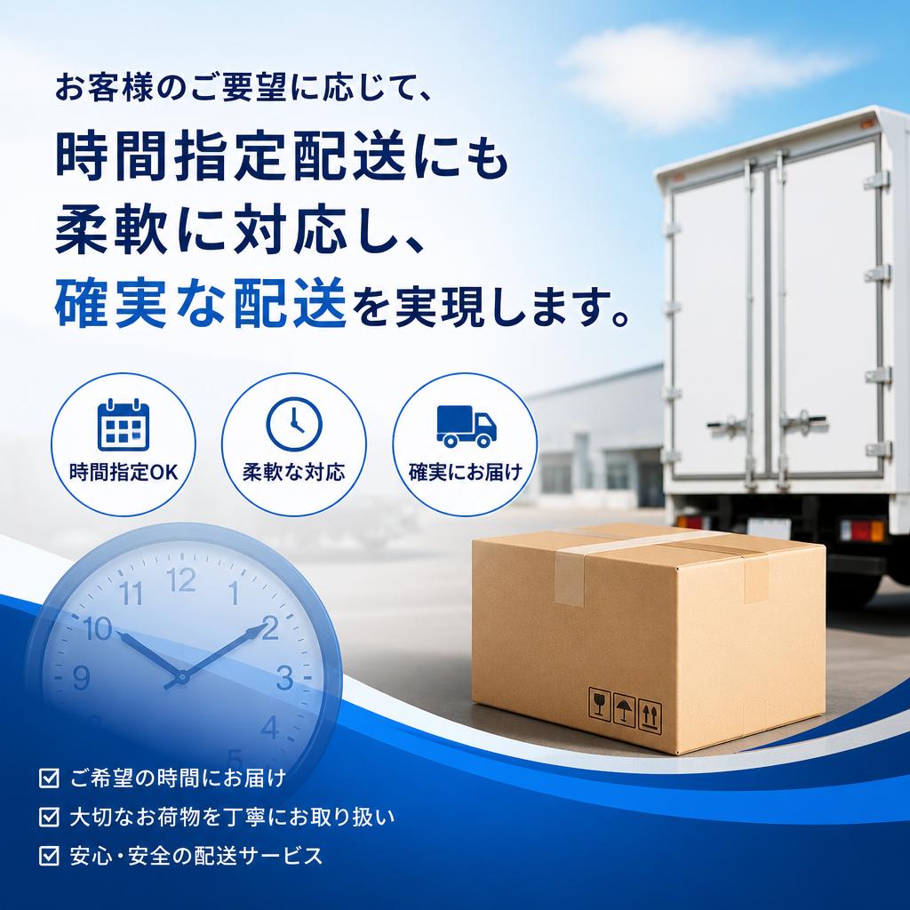 時間指定配達も可能