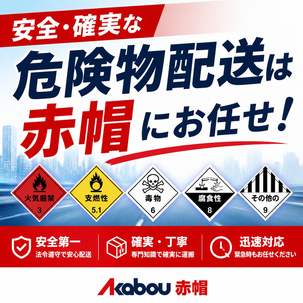 安全・確実な危険物配送は赤帽にお任せ！