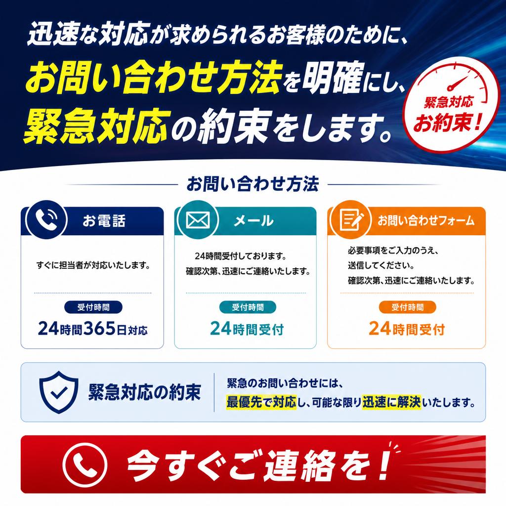 今すぐ問い合わせを！