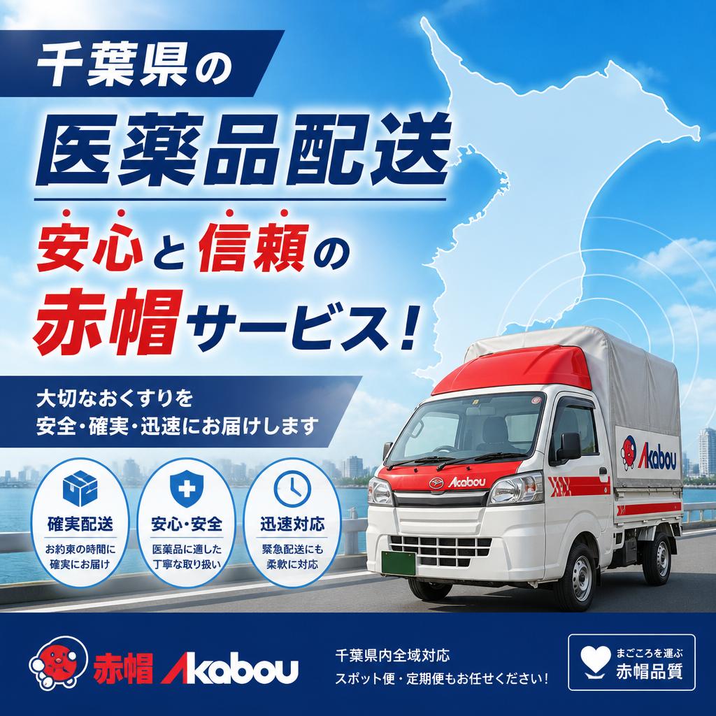 千葉県の医薬品配送、安心と信頼の赤帽サービス！