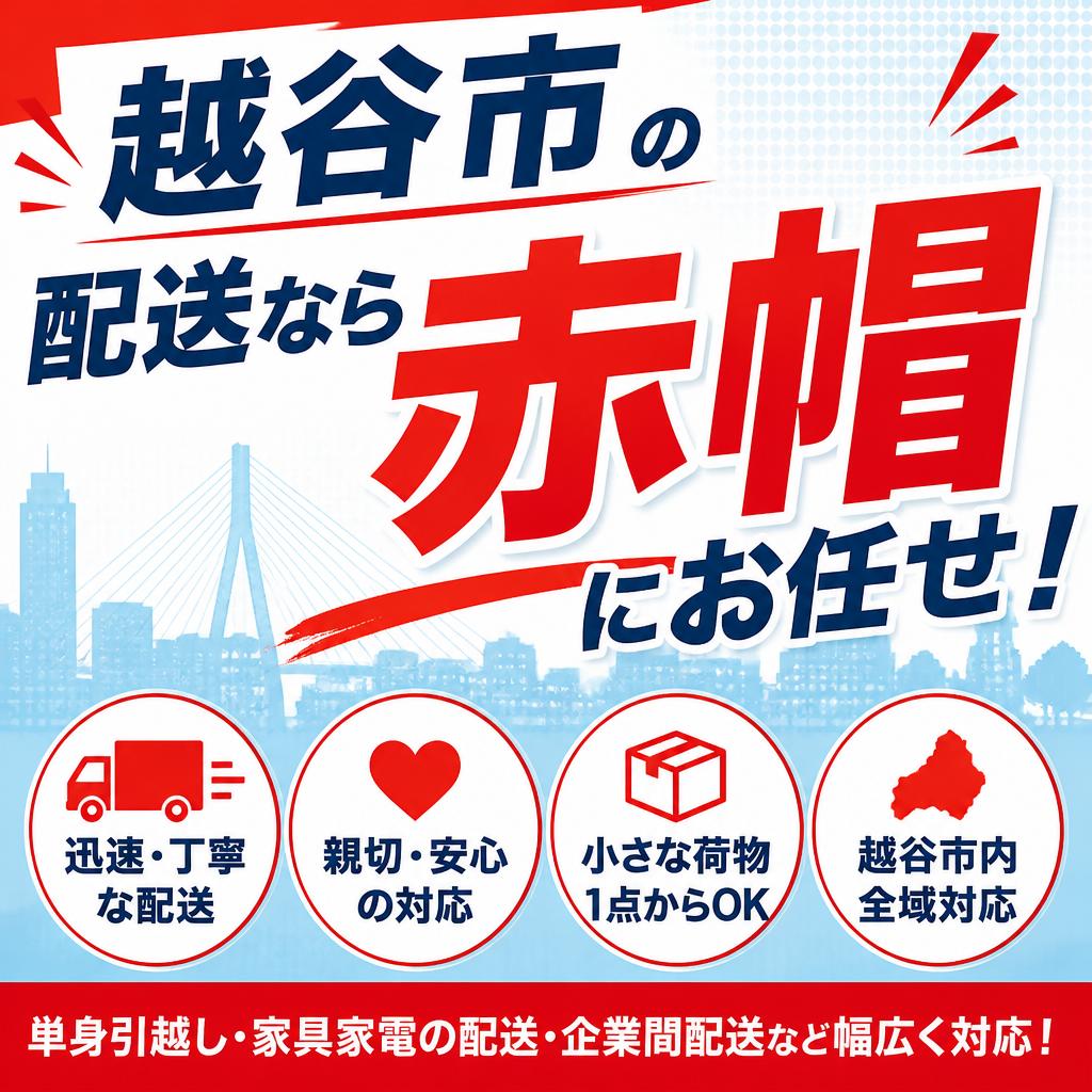 越谷市の配送なら赤帽にお任せ！