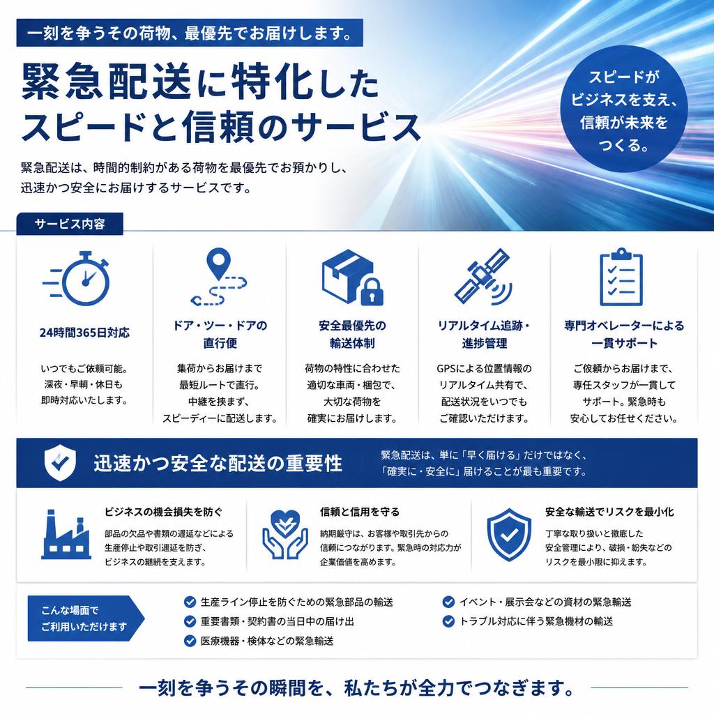 2. 緊急配送サービスの優位性