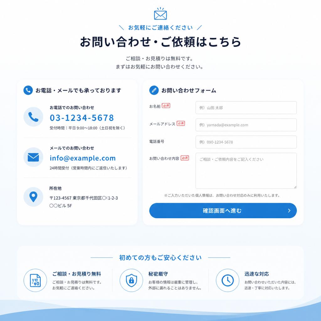 7. お問い合わせはこちらから
