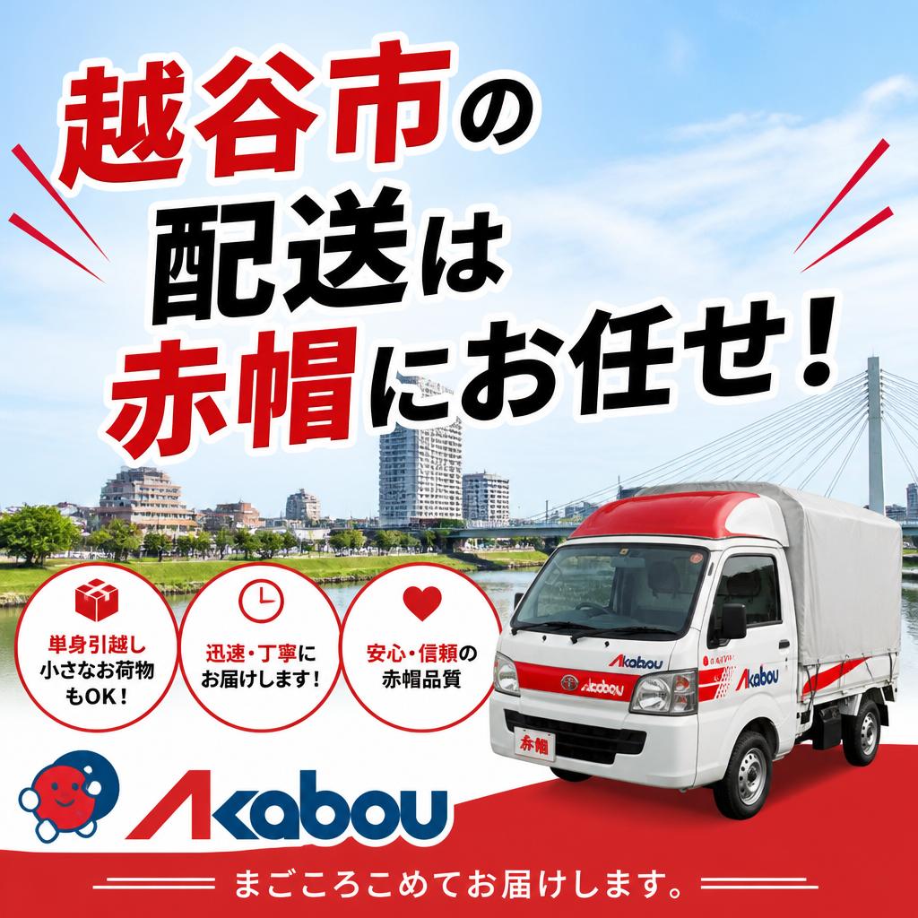 越谷市の配送は赤帽にお任せ！