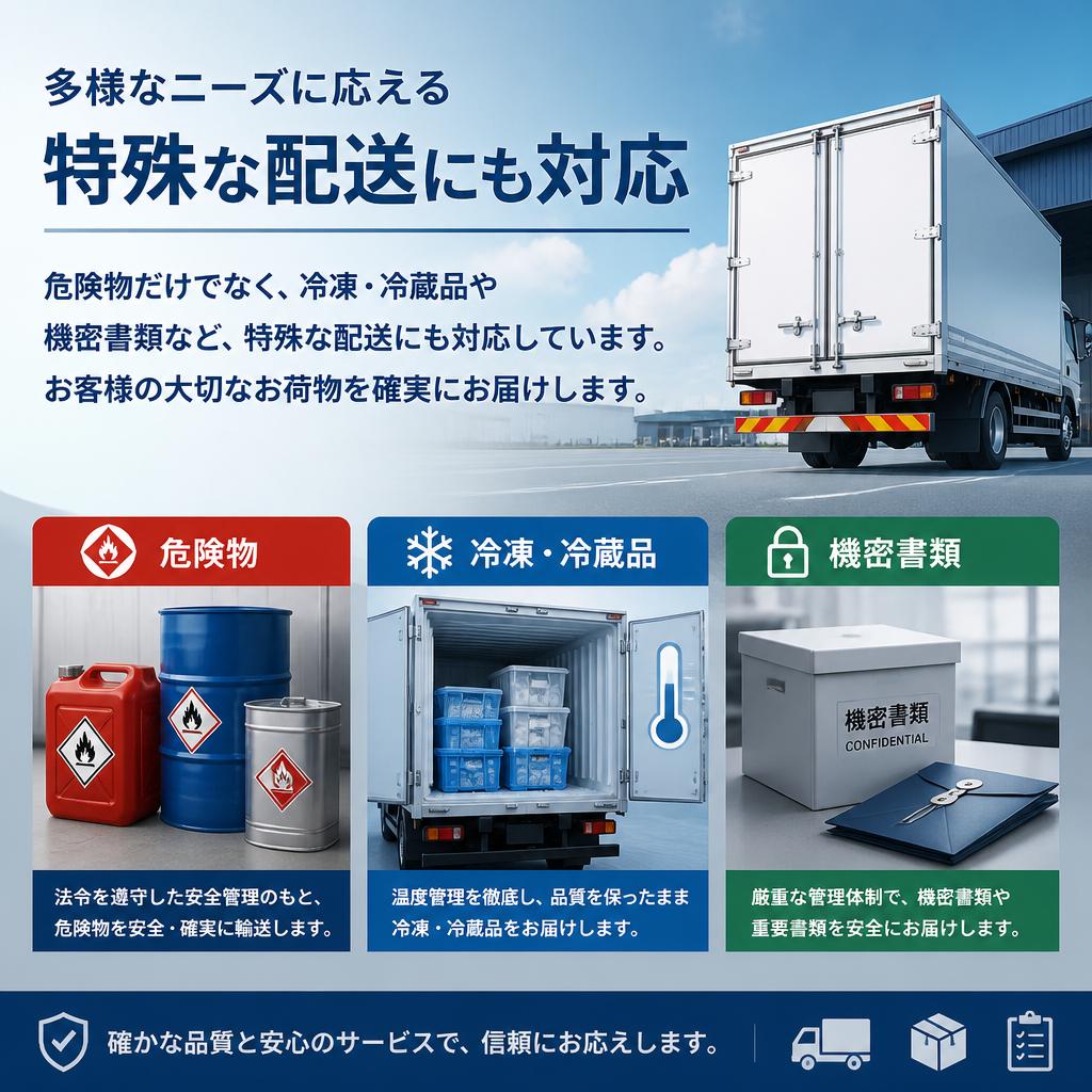 特殊な荷物もOK！