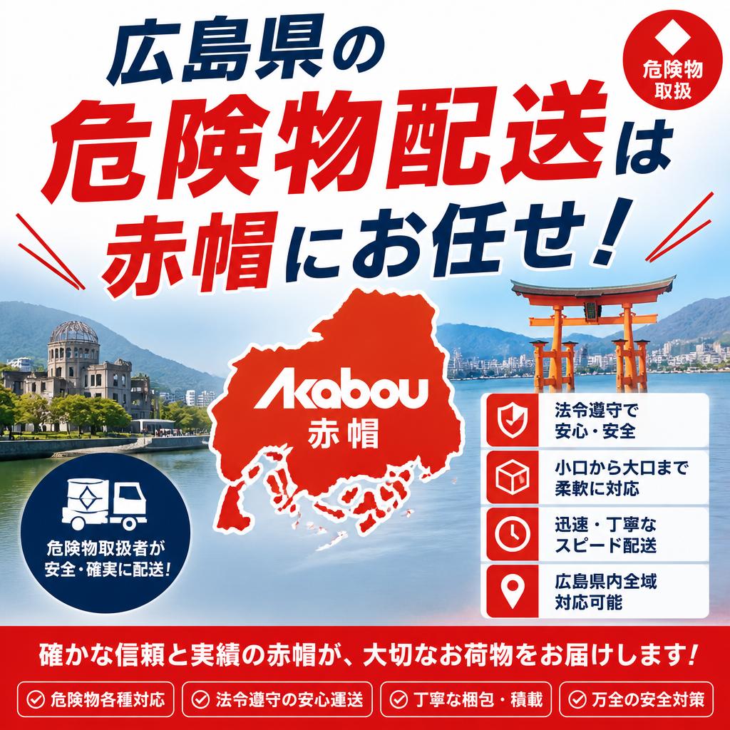 広島県の危険物配送は赤帽にお任せ！