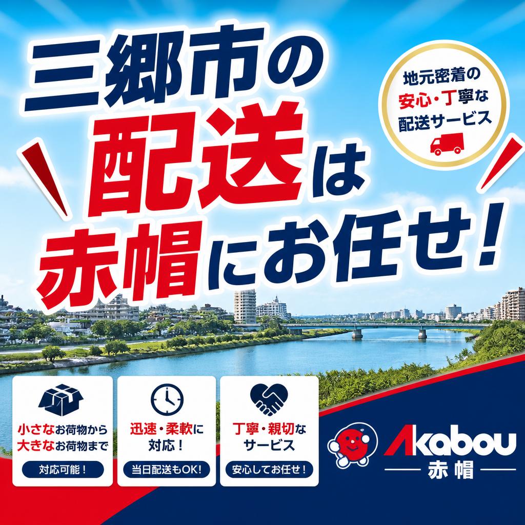 三郷市の配送は赤帽にお任せ！