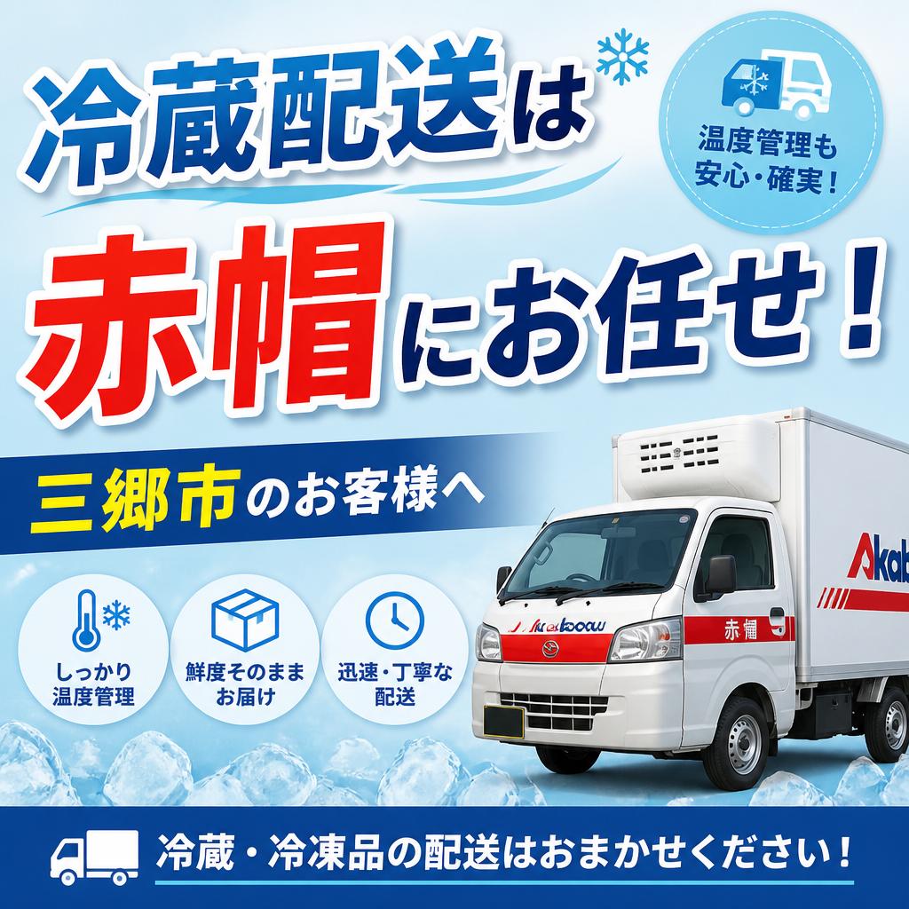 冷蔵配送は赤帽にお任せ！三郷市のお客様へ