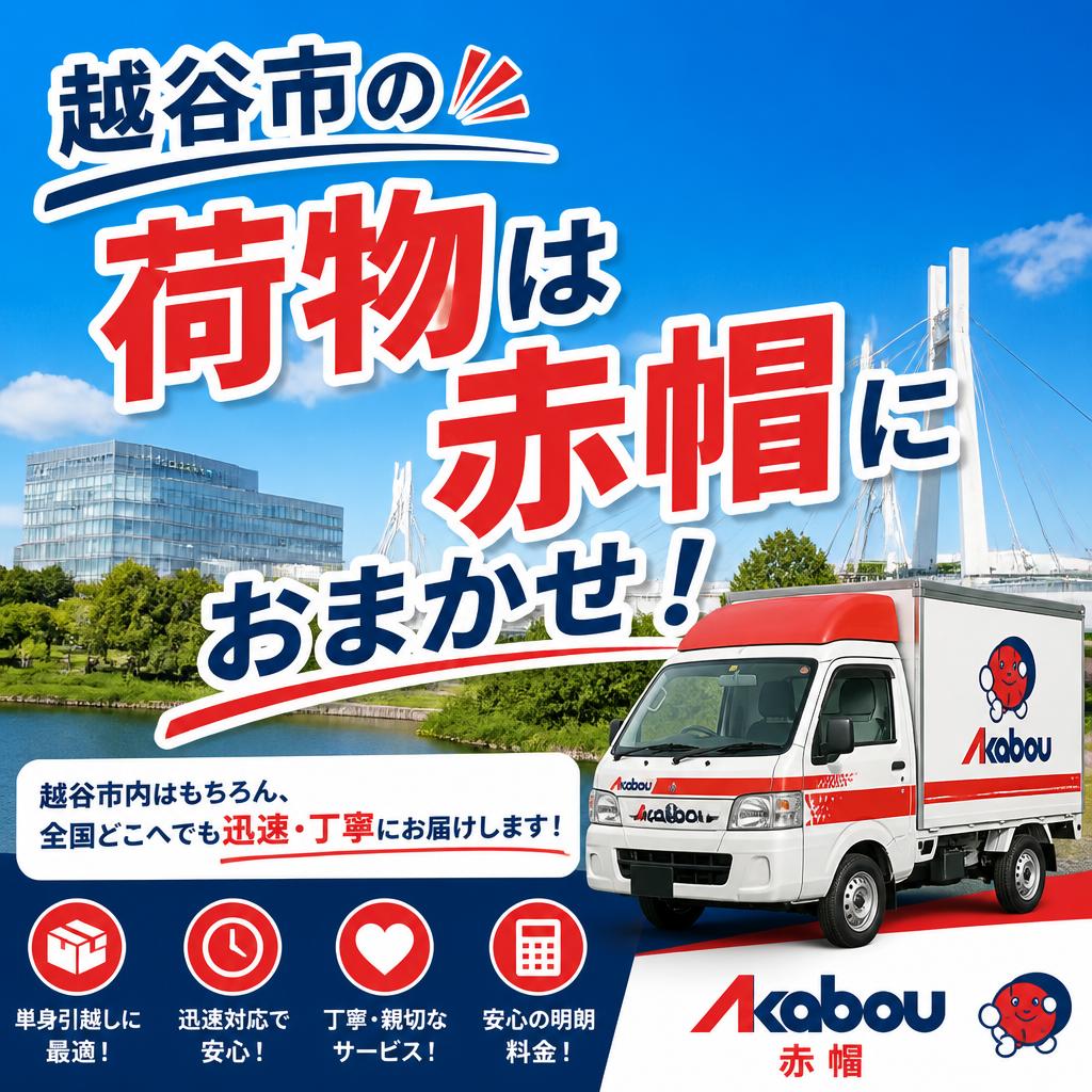 越谷市の荷物は赤帽におまかせ！
